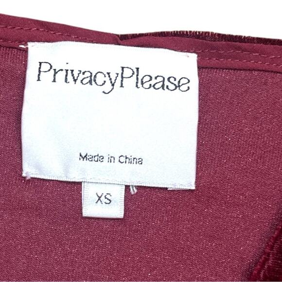 Privacy Please Velvet Merlot Wrap Maxi Dress Size XS Holiday - Picture 8 of 11